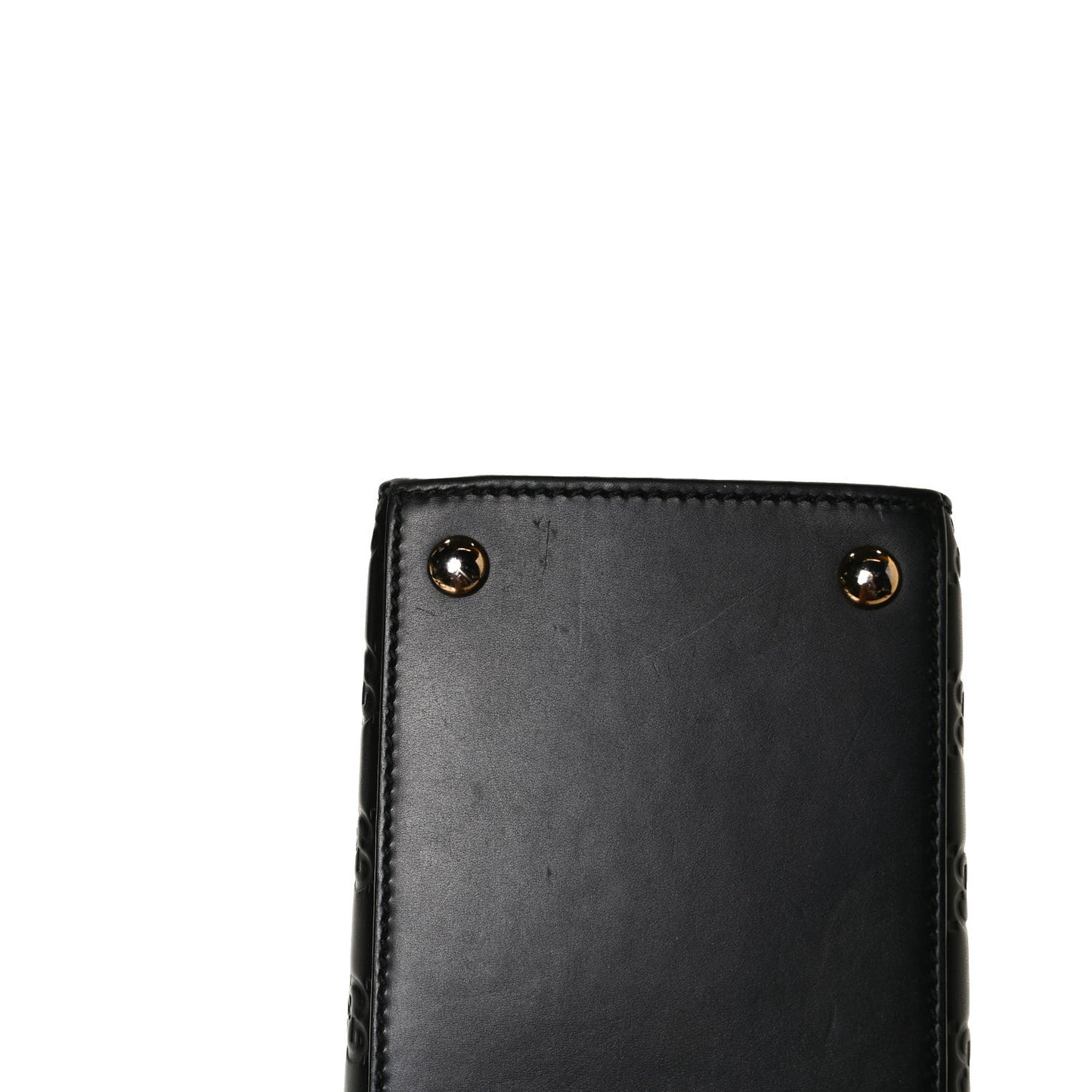Guccissima Signature Small Padlock Top Handle Bag Black