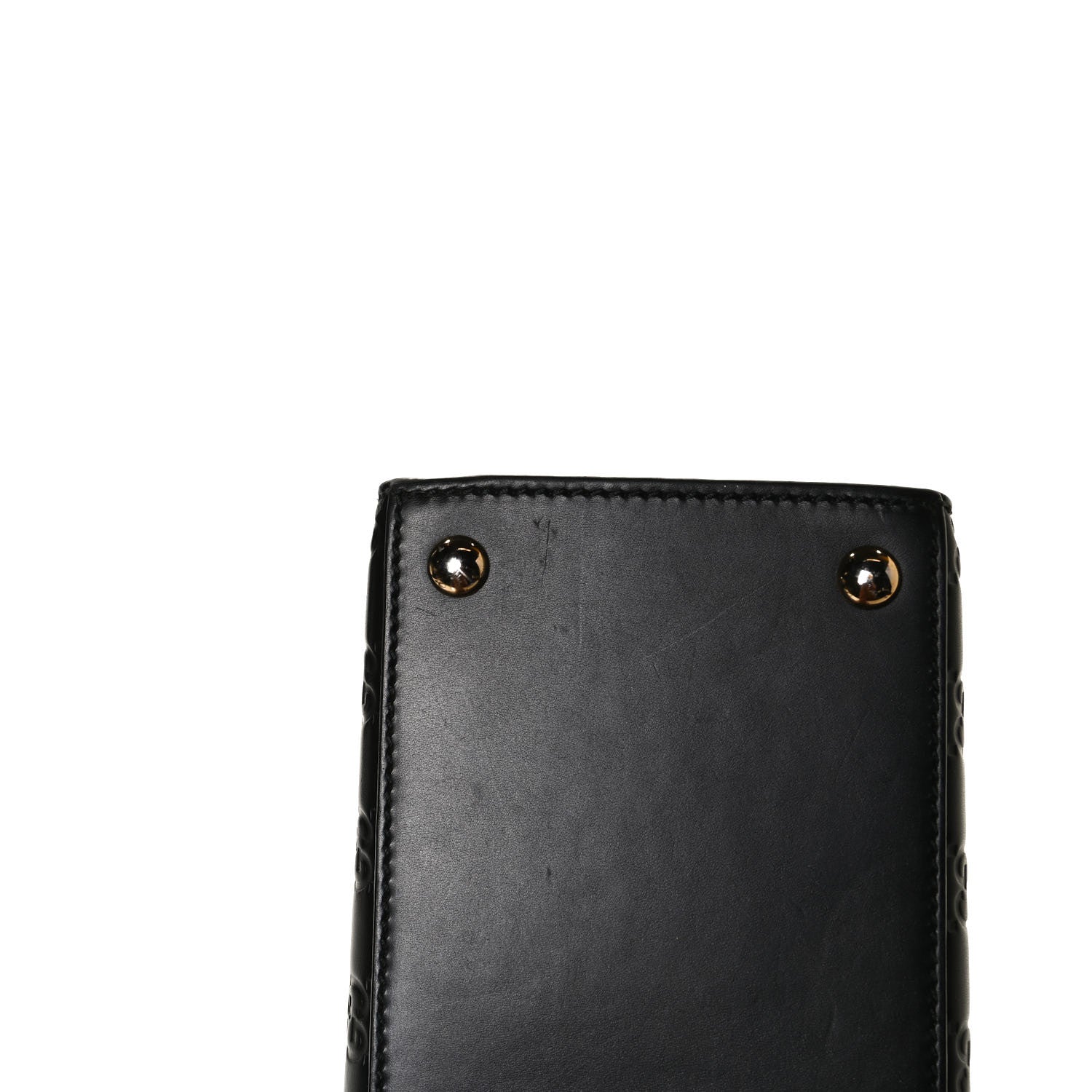 Gucci Guccissima Signature Small Padlock Top Handle Bag Black 15 of 18