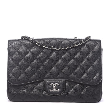 Chanel Caviar Quilted Jumbo Single Flap Black 1 of 12