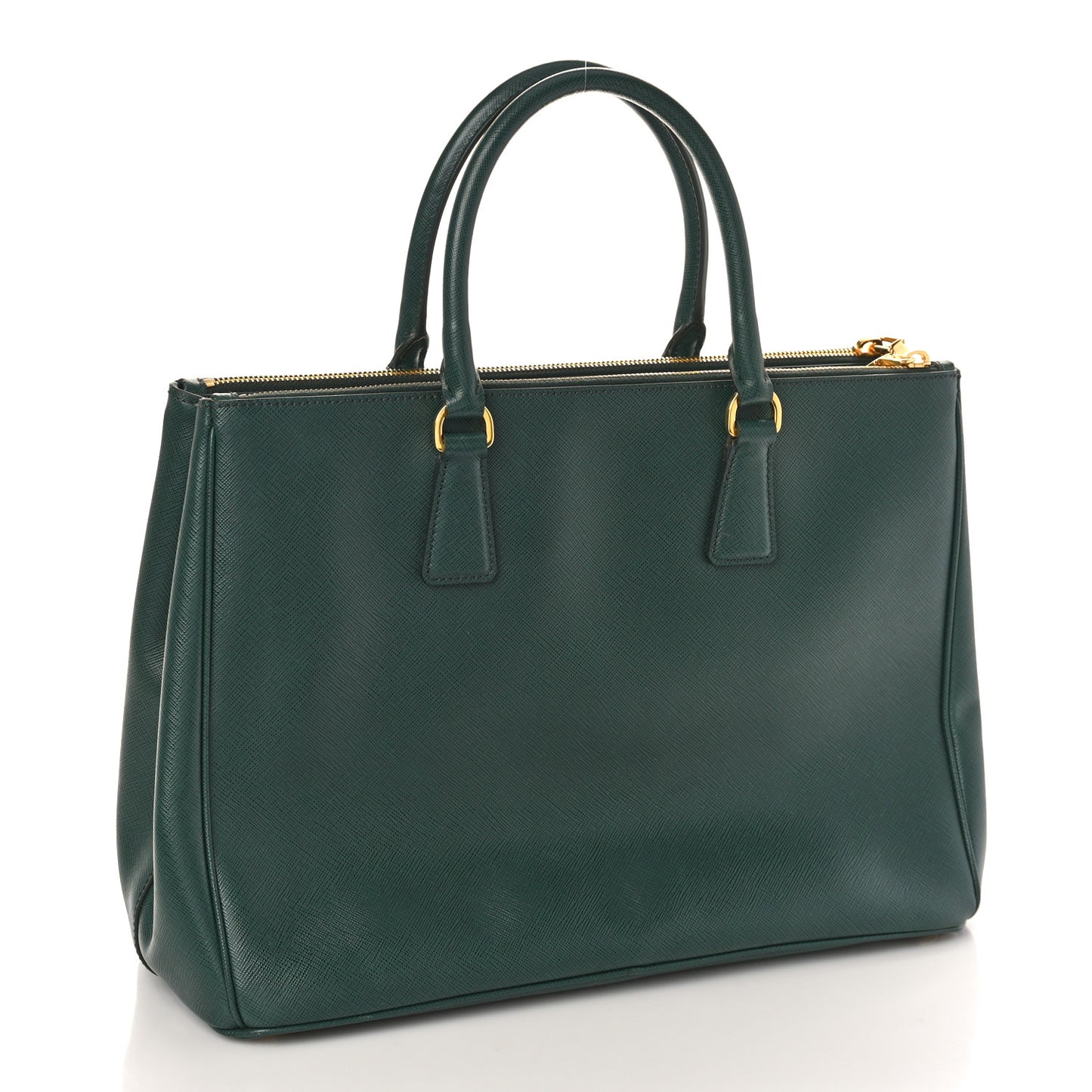 Saffiano Large Galleria Double Zip Tote Smeraldo
