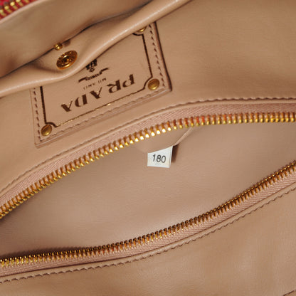 Prada Vitello Shine Shopping Satchel Rosso 7 of 7