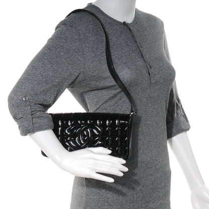 Chanel Patent Chocolate Bar Quilted CC Flap Black 2 of 8