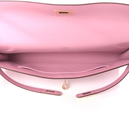 Hermes Swift Kelly Cut Clutch Pochette Mauve Sylvestre 7 of 26