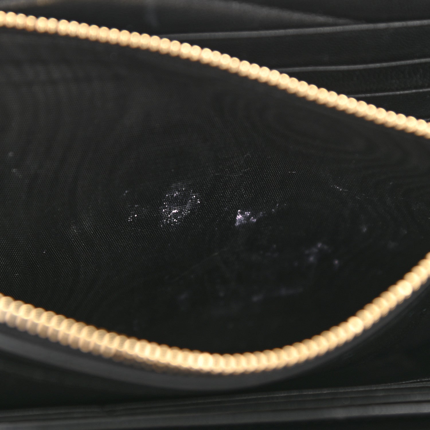 Saint Laurent Lambskin Matelasse Chevron Monogram Sulpice Chain Wallet Black 12 of 26