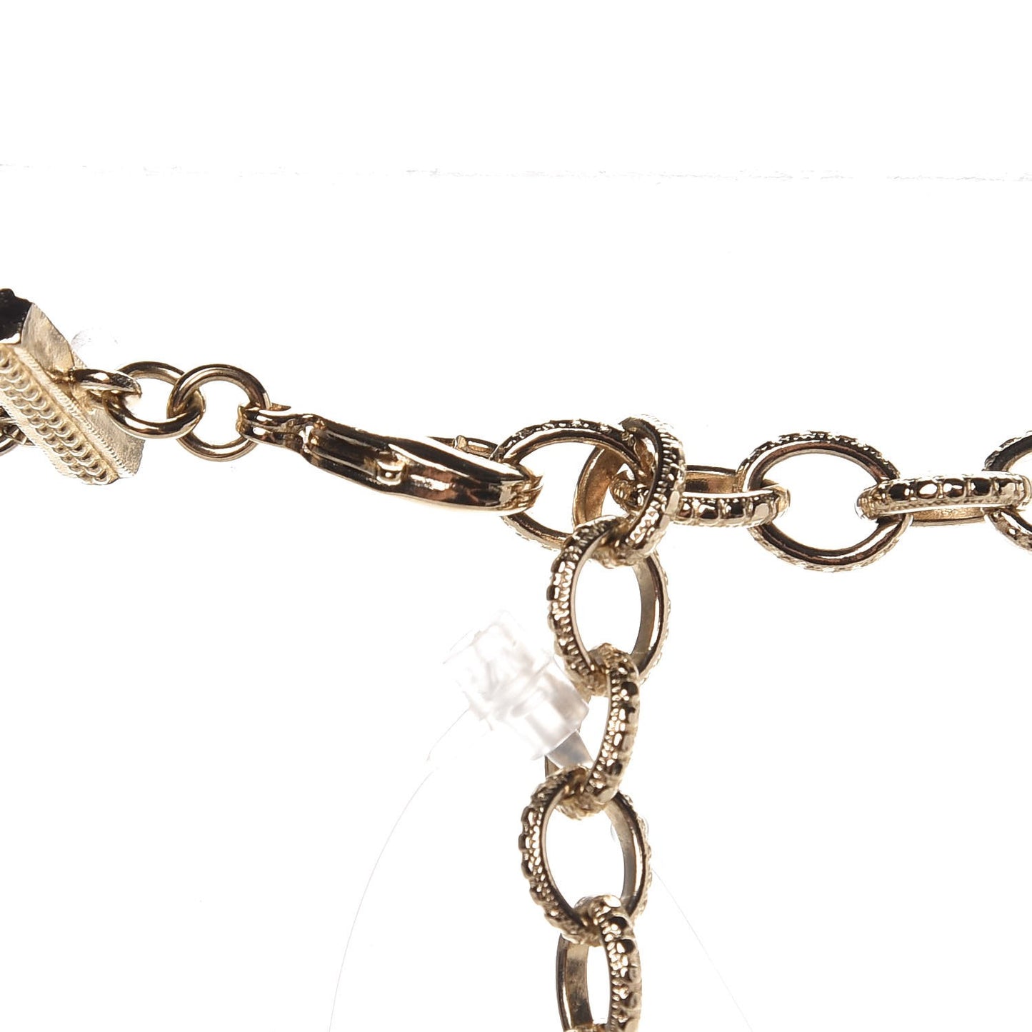 Multi Strand CC Short Necklace Black Gold