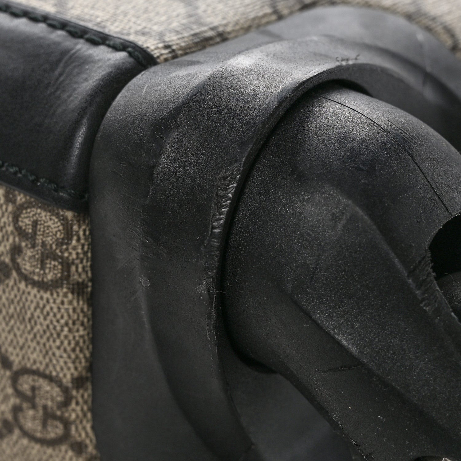 Gucci GG Supreme Monogram Four Wheel Suitcase Black 11 of 12