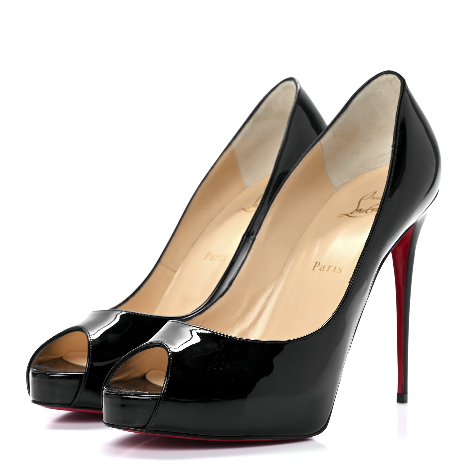 Christian Louboutin Patent New Very Prive 120 Pumps 40.5 Black Red 3 of 8