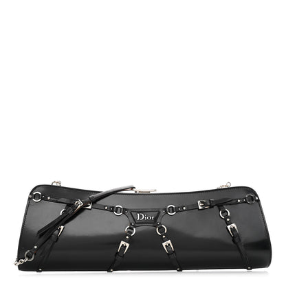 Christian Dior Glazed Calfskin Bondage Clutch Black 1 of 11