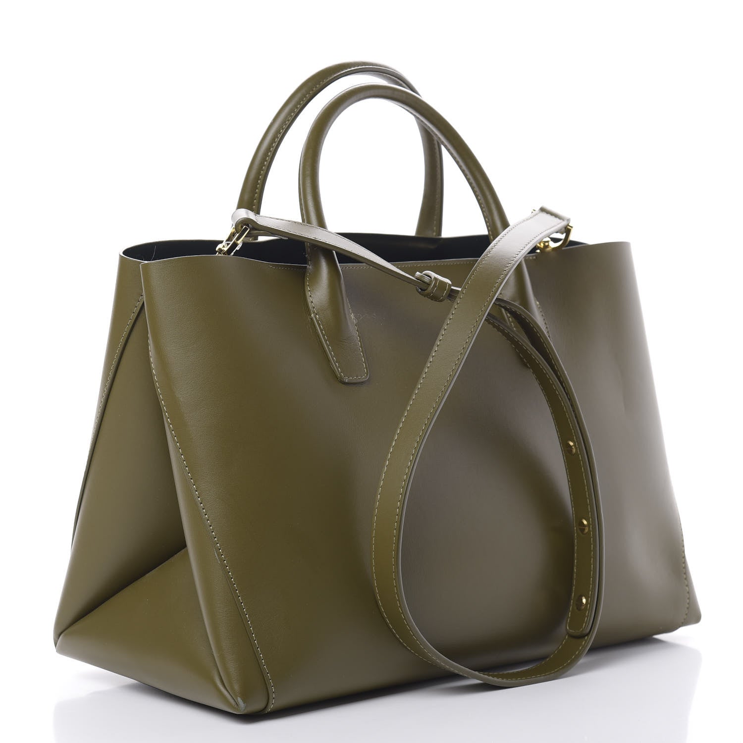 Mansur Gavriel Calfskin Folded Bag Olive 4 of 13