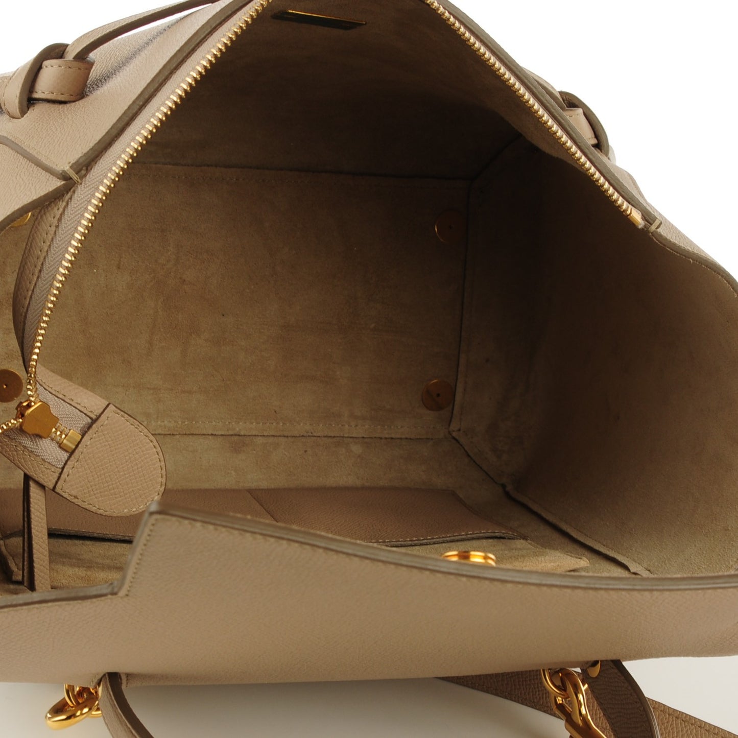 Grained Calfskin Mini Belt Bag Light Taupe