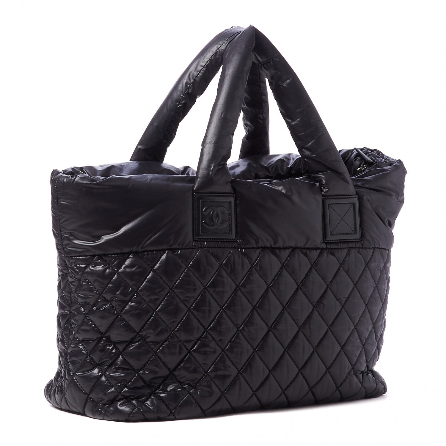 Chanel Nylon Quilted Large Coco Cocoon Tote Black 3 of 10
