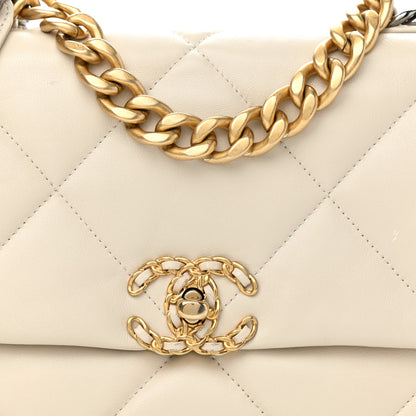 Chanel Lambskin Quilted Medium Chanel 19 Flap Light Beige 8 of 11