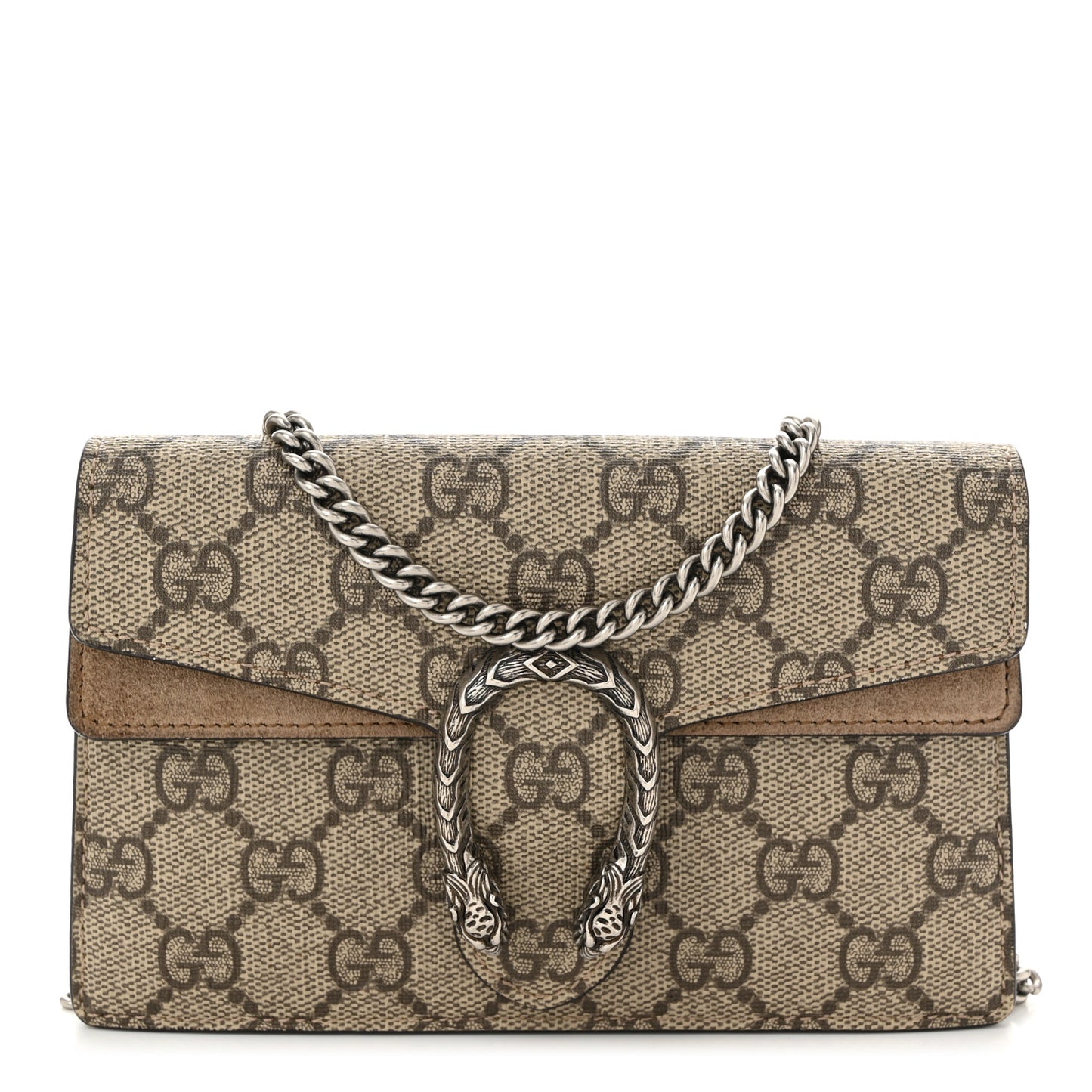 GG Supreme Monogram Super Mini Dionysus Shoulder Bag Taupe