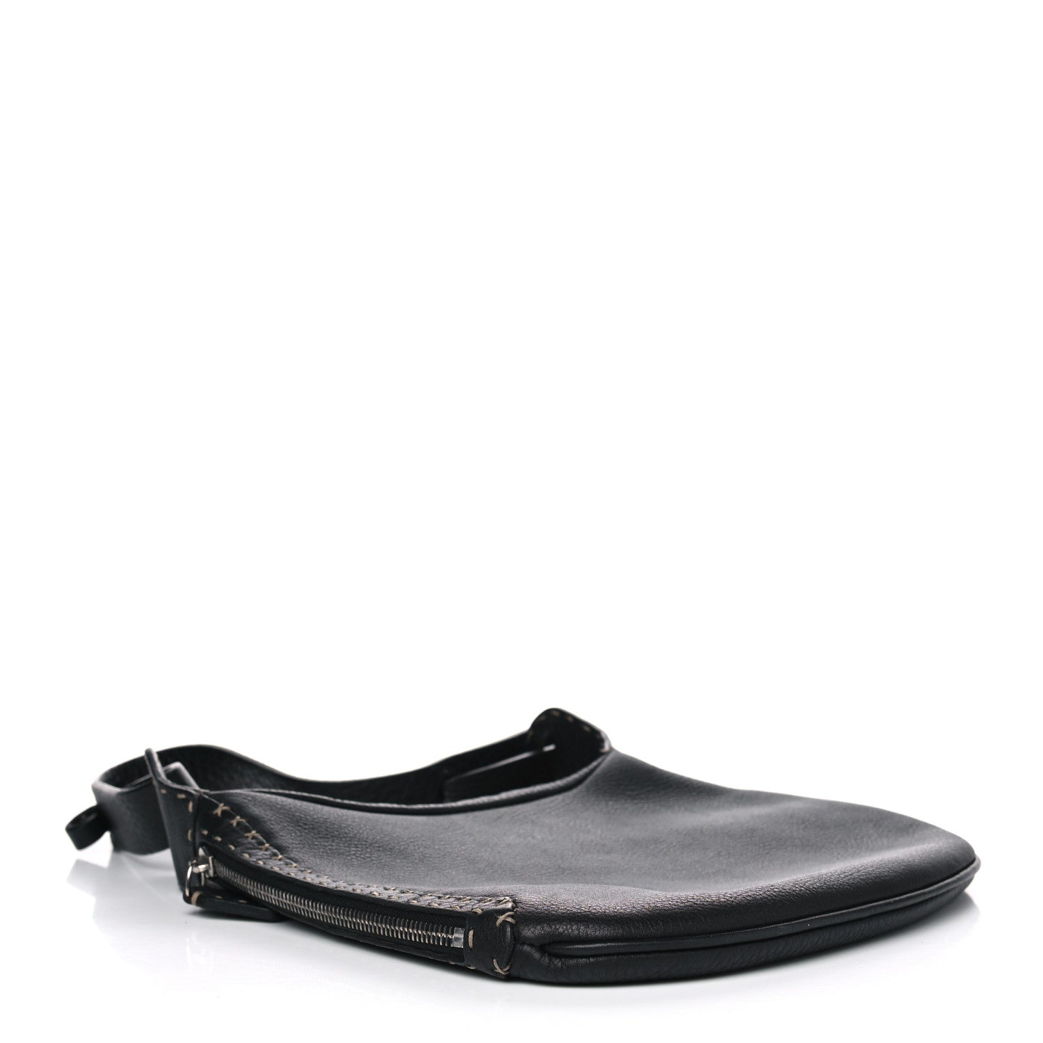 Fendi Calfskin Romano Selleria Oyster Black 3 of 4