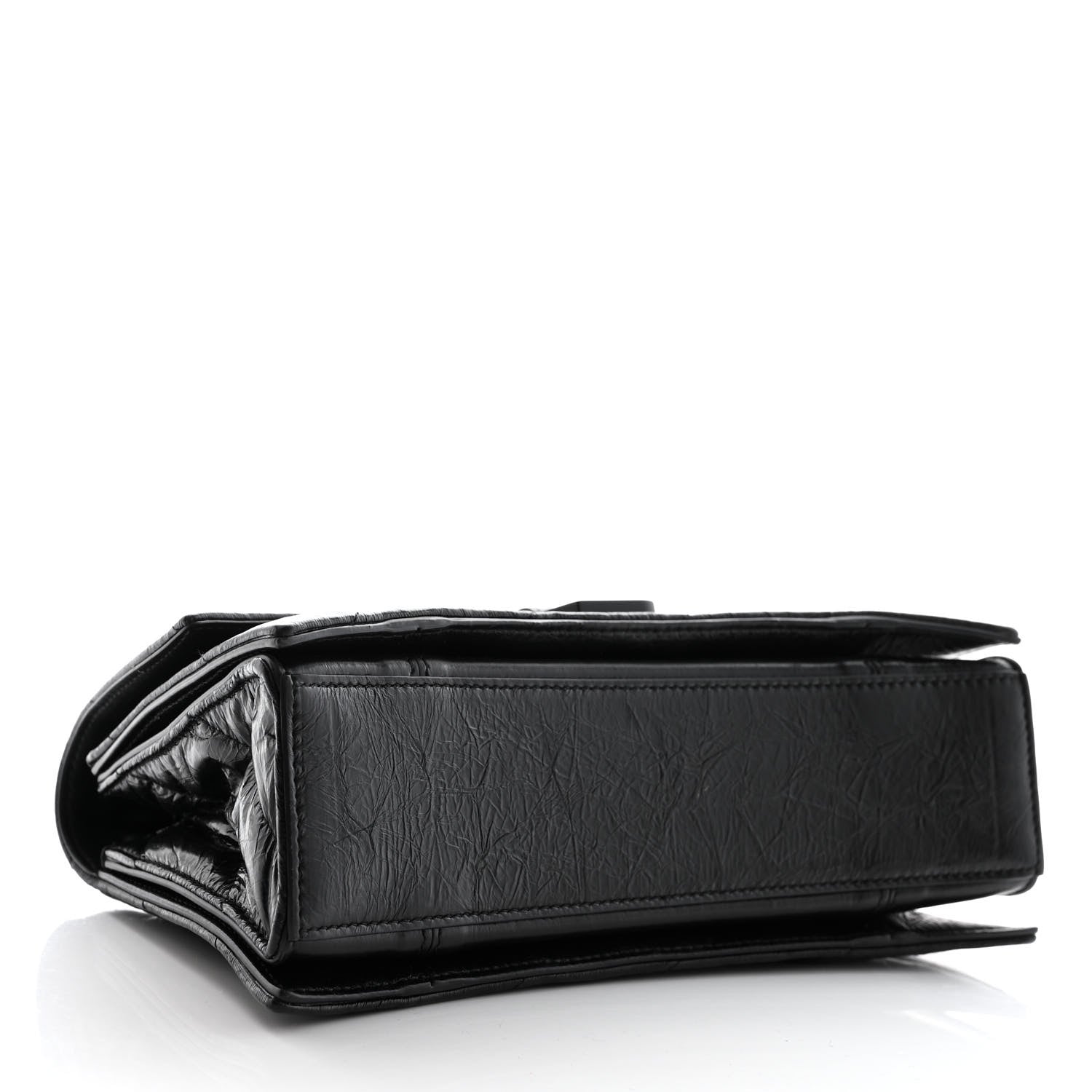 Balenciaga Crushed Calfskin Quilted Matte Black Hardware Small Crush Chain Bag Black 3 of 9
