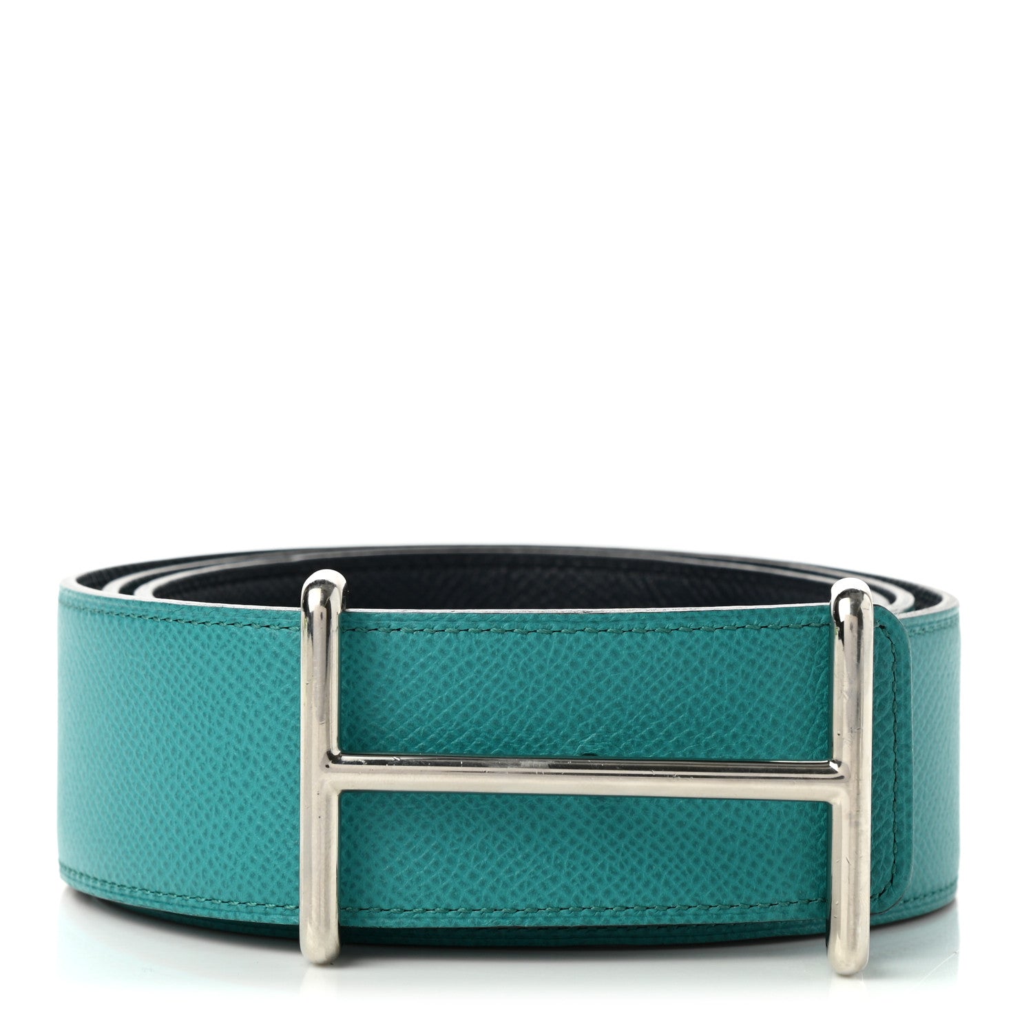 Hermes Epsom 40mm Idem Belt 90 Bleu Paon Bleu Obscur 1 of 7