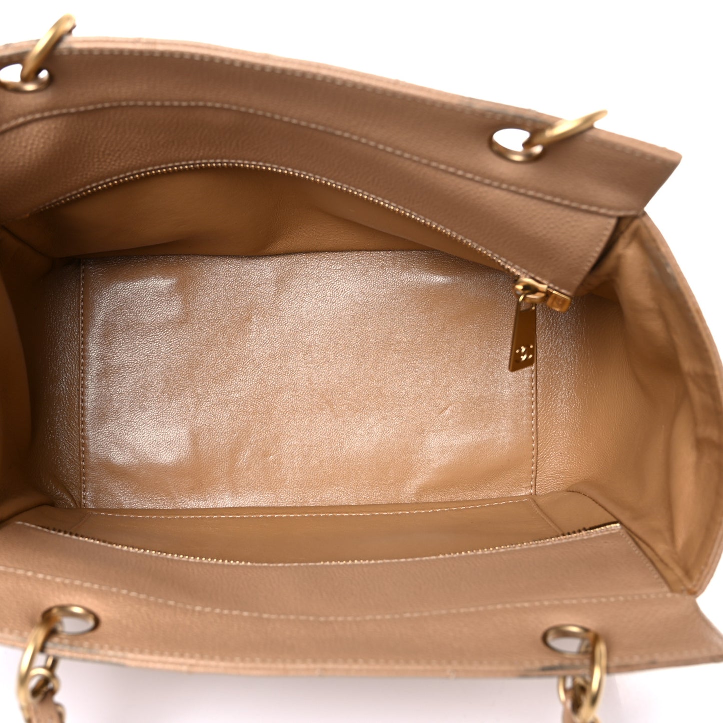 Caviar Quilted Petit Timeless Tote PTT Beige
