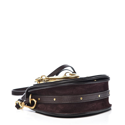 Chloe Calfskin Suede Small Nile Bracelet Bag Carbon Brown 4 of 15