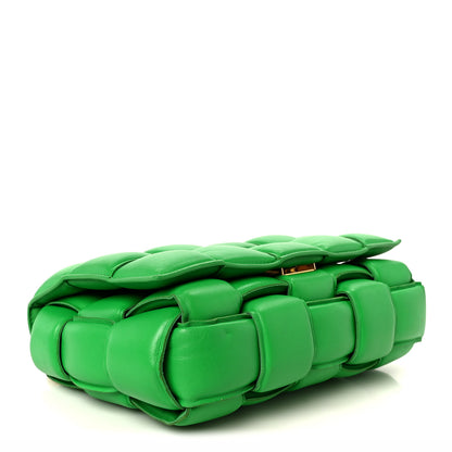 Bottega Veneta Lambskin Maxi Intreccio Padded Chain Cassette Crossbody Bag Racing Green 4 of 12