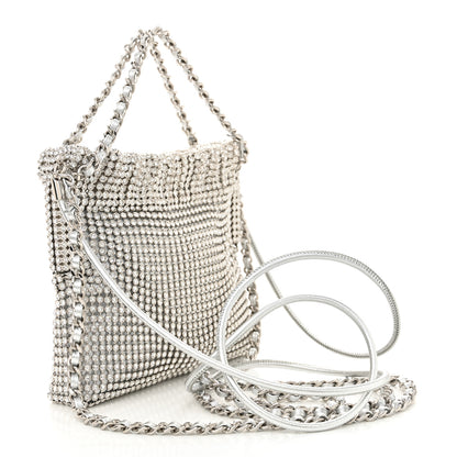 Chanel Crystal Embellished Metallic Lambskin Mini Chanel 22 Silver 3 of 10
