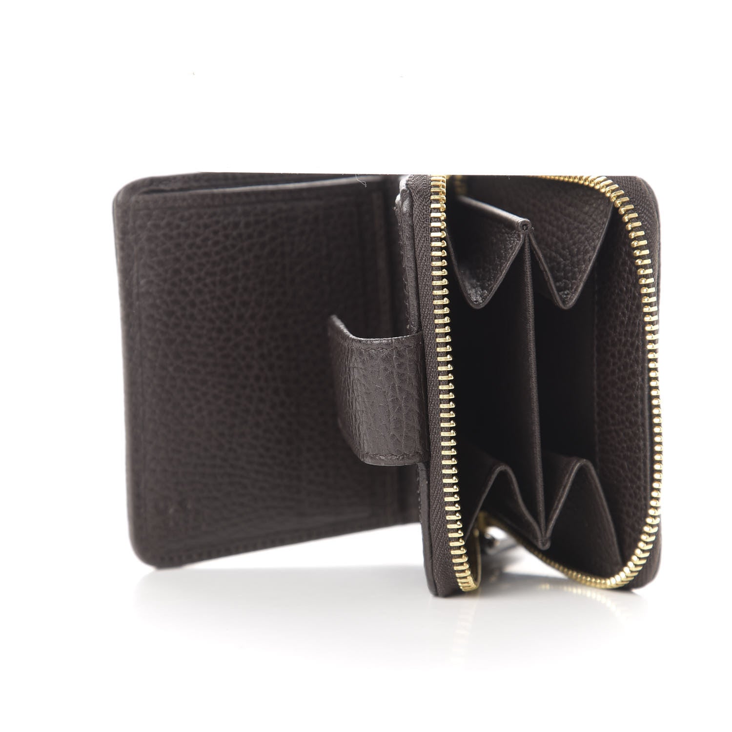 Gucci Monogram Zip Around French Flap Wallet Brown 5 of 8
