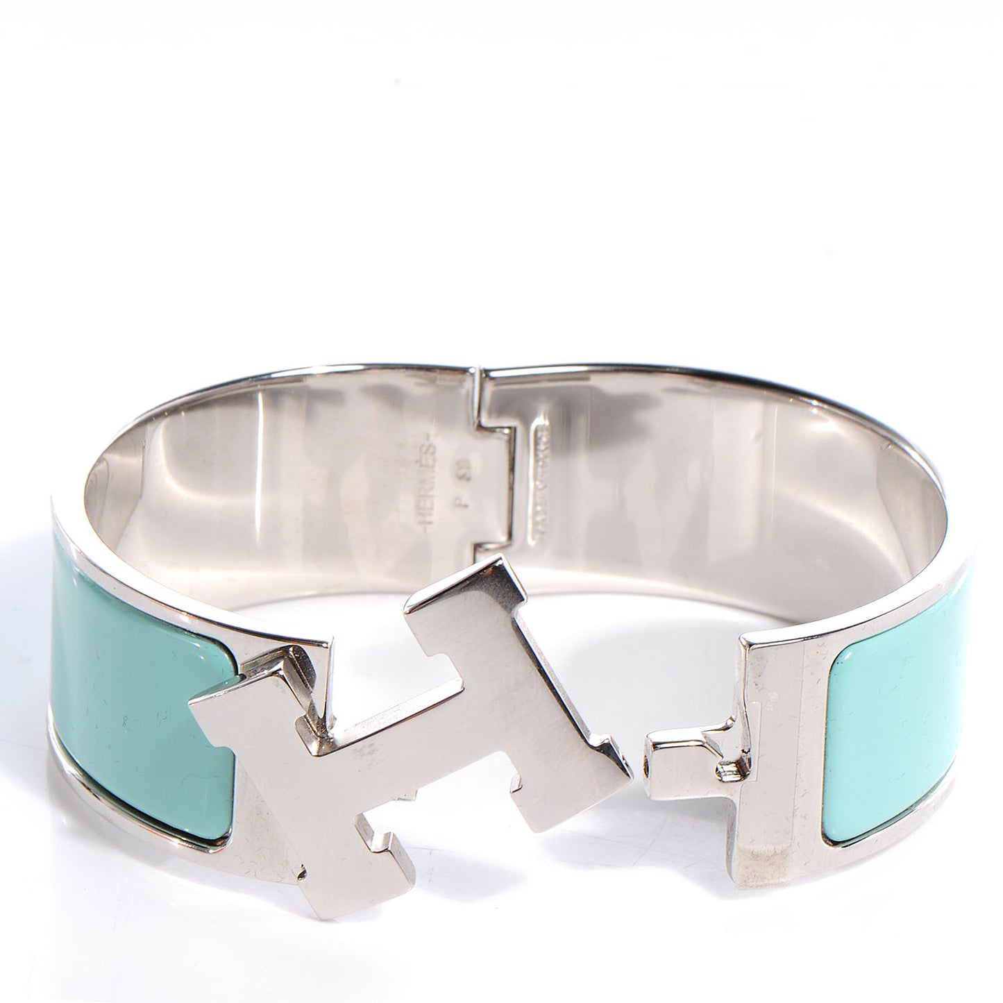Enamel Wide Clic Clac H Bracelet PM Lagon
