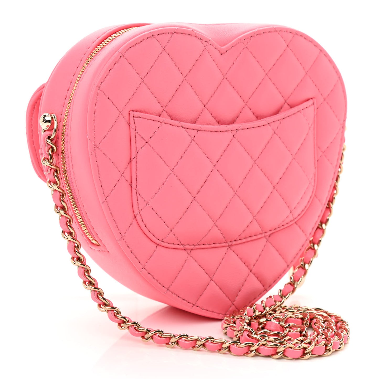 Lambskin Quilted CC In Love Heart Bag Pink
