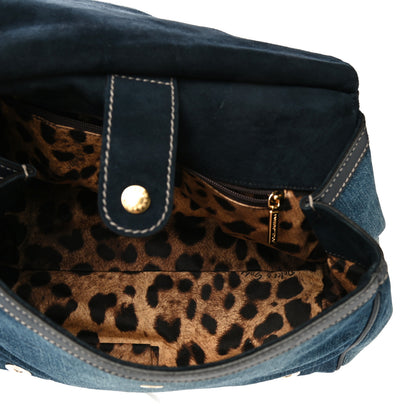 Dolce & Gabbana Distressed Denim Miss Sicily Satchel Blue Jeans 5 of 23