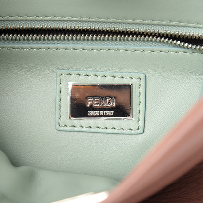 Fendi Nappa Colorblock Mini Peekaboo Iconic Satchel English Rose Plaster Oxigen 9 of 15