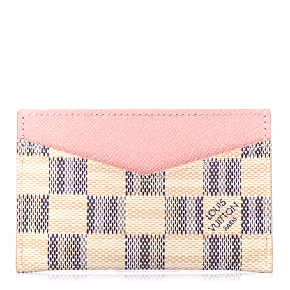 Louis Vuitton Damier Azur Daily Card Holder Rose Ballerine 1 of 4