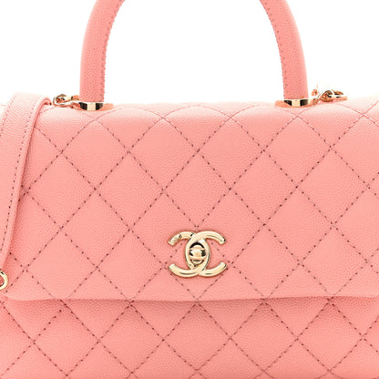 Chanel Caviar Quilted Mini Coco Handle Flap Pink 8 of 11