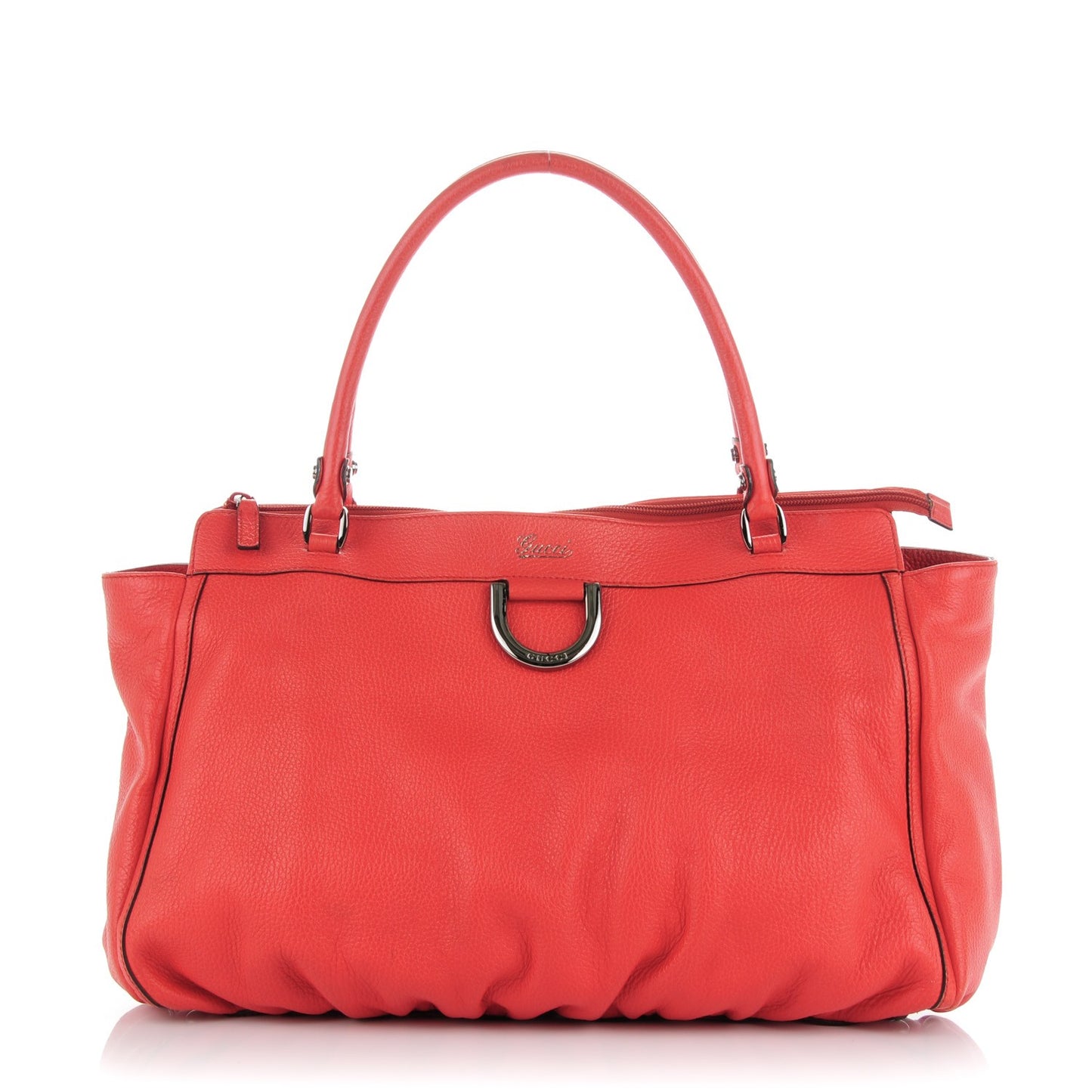 Calfskin Large D Ring Tote Orange