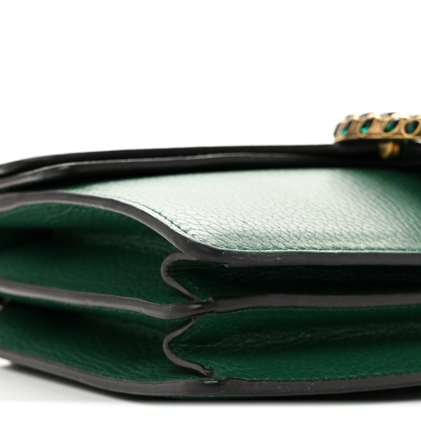 Dollar Calfskin Crystal Small Dionysus Shoulder Bag Emerald