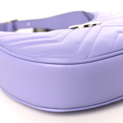 Gucci Calfskin Matelasse Mini GG Marmont Half Moon Hobo Lapis 9 of 10