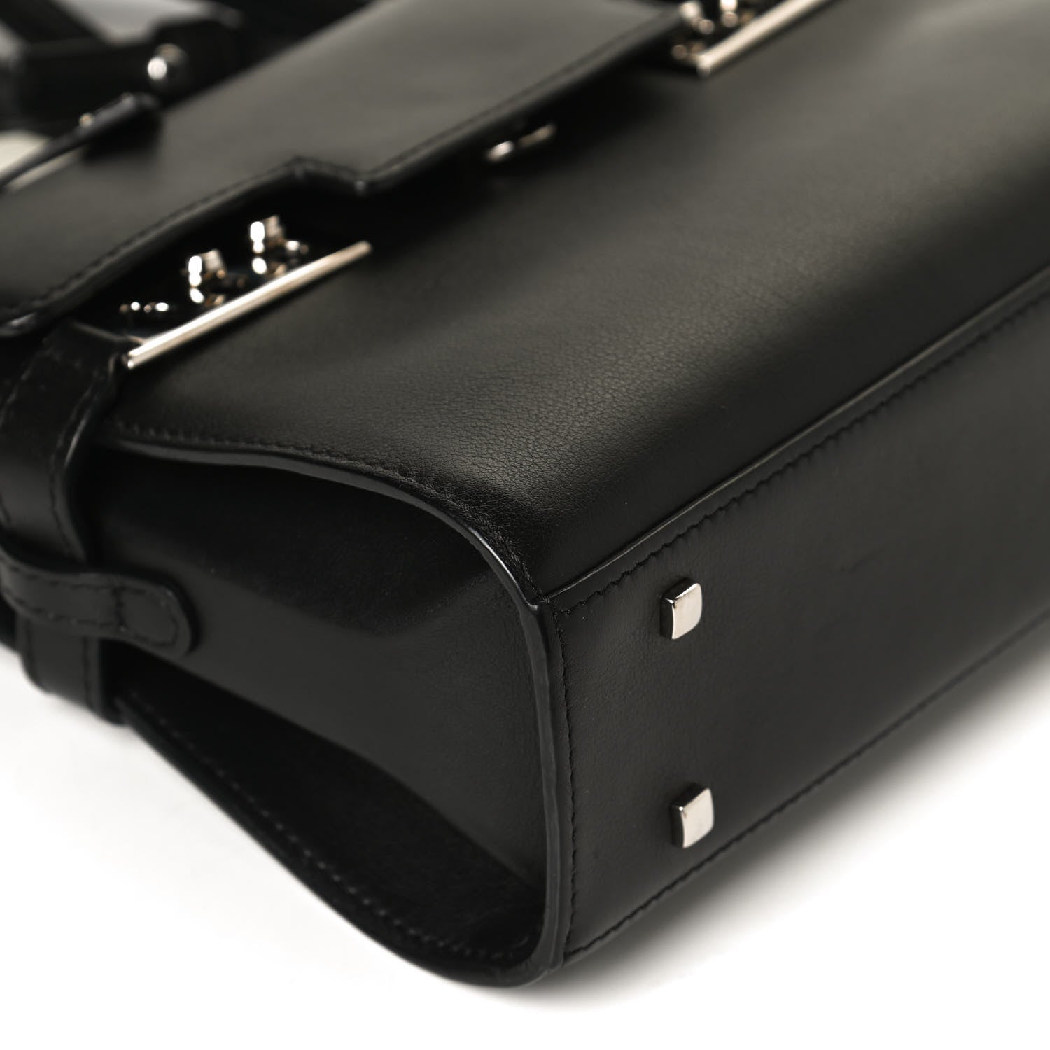 Delvaux Smooth Calfskin Mini Tempete Satchel Black 11 of 13