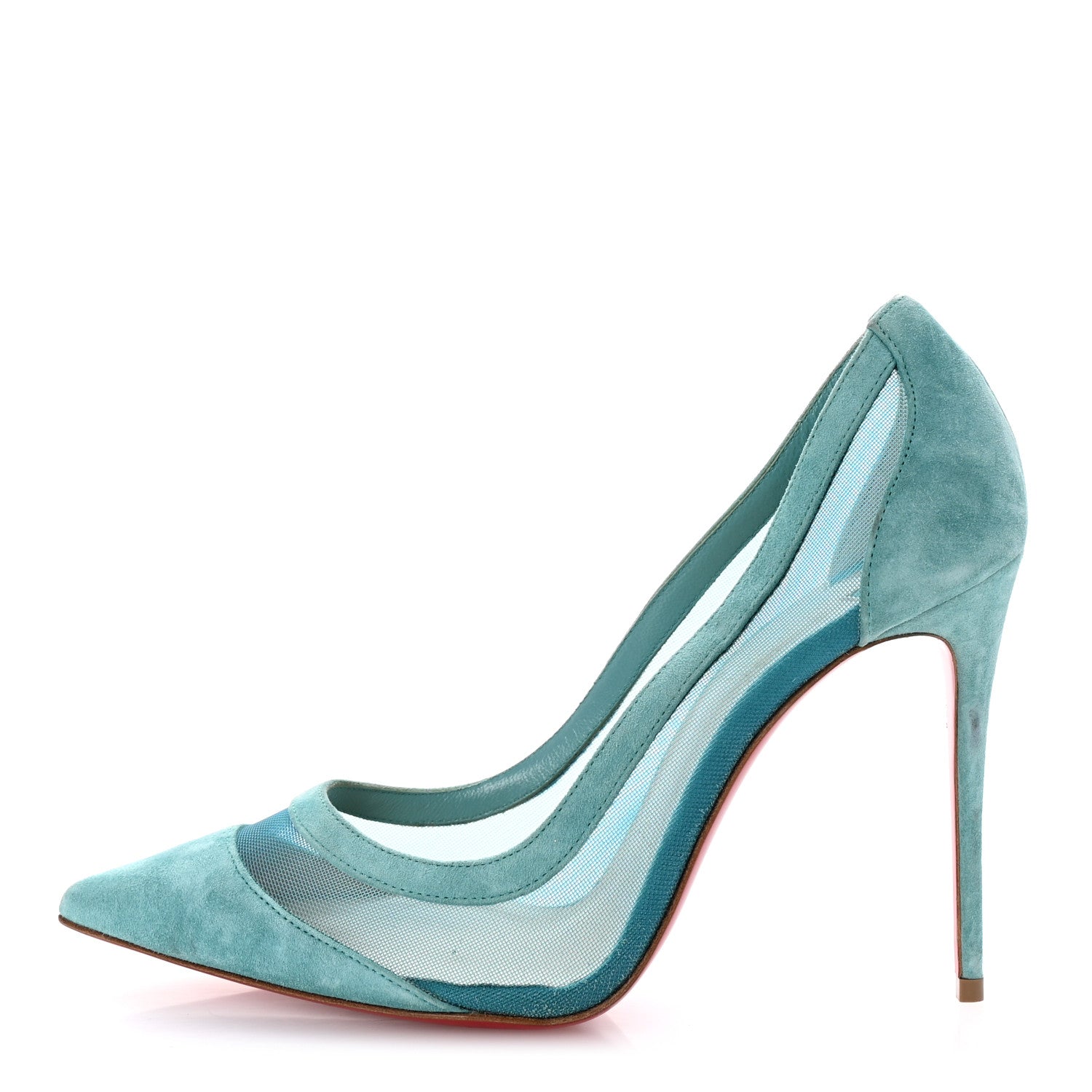 Christian Louboutin Veau Velours Rete Galativi 100 Pumps 37.5 Noumea 1 of 8