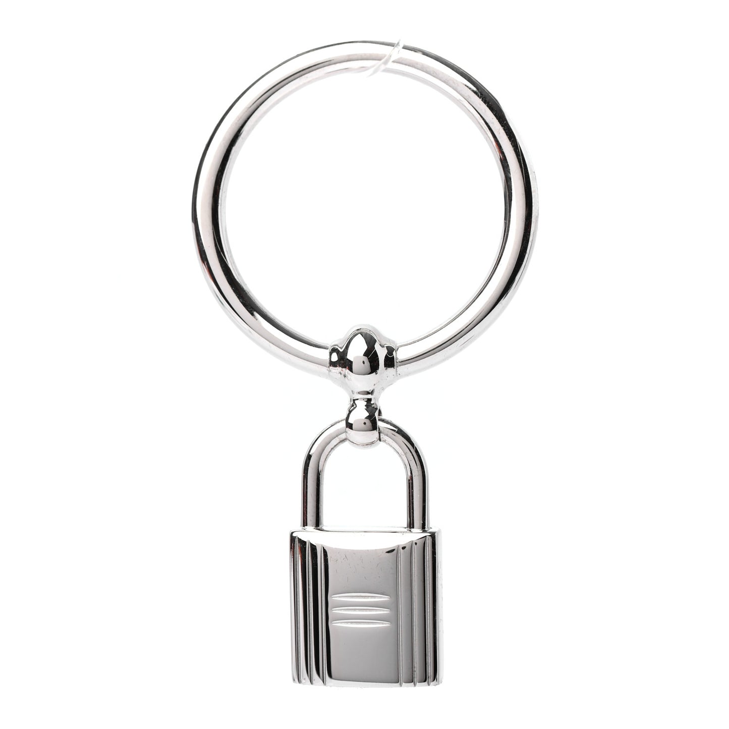 Palladium Loop Charms Cadenas Scarf Ring Silver