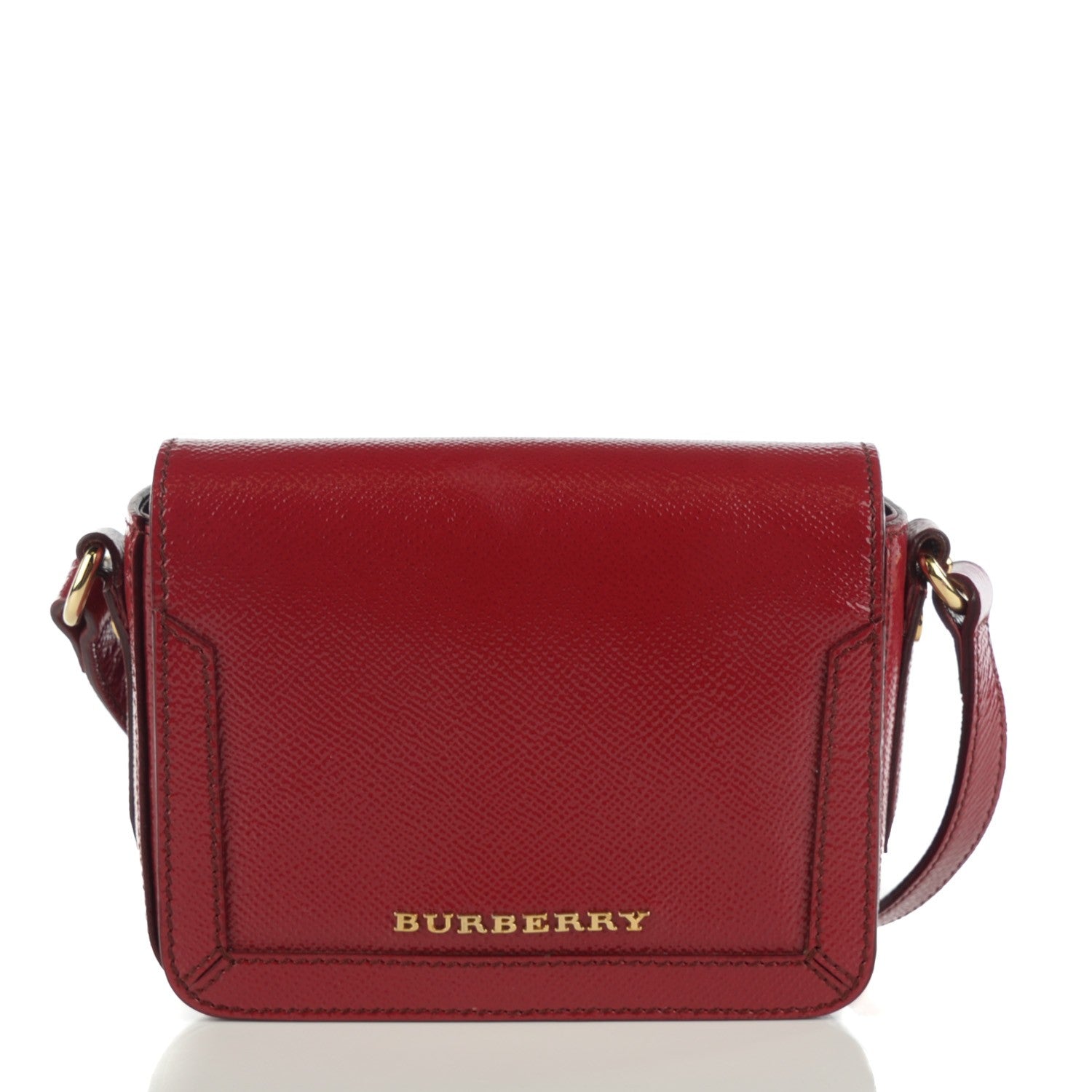 Burberry Patent London Crossbody Bag Alizarin Crimson 1 of 8
