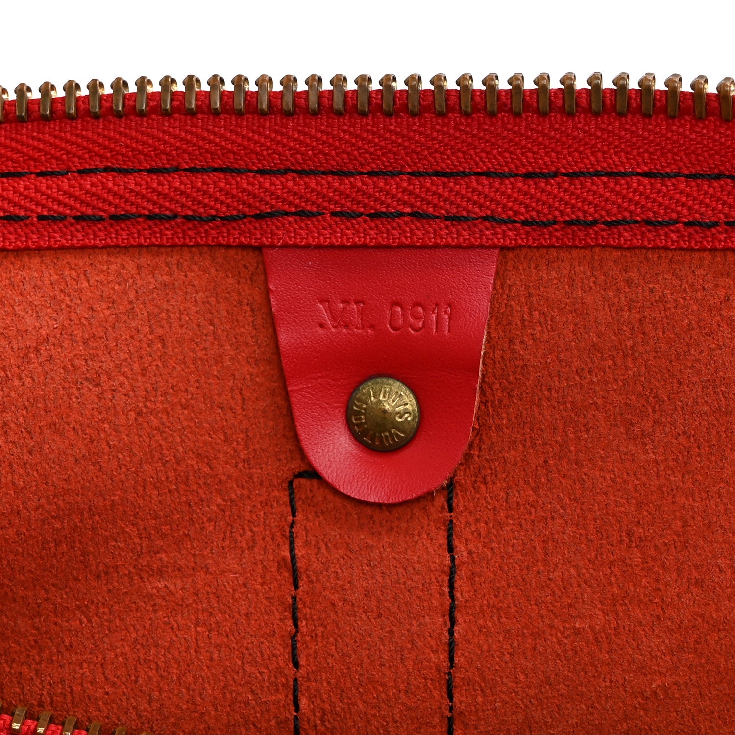 Louis Vuitton Epi Keepall 50 Castillan Red 7 of 11