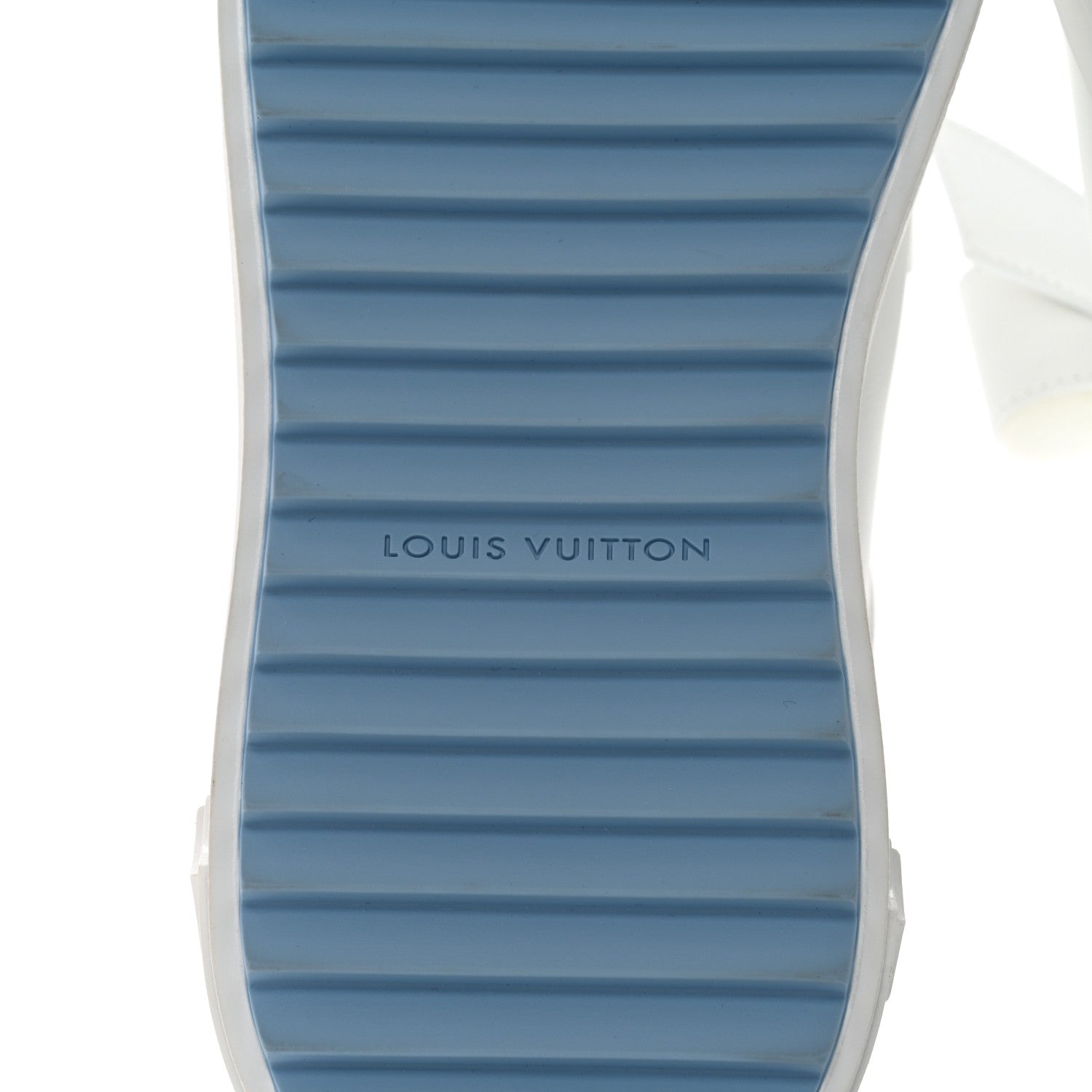 Louis Vuitton Calfskin Time Out Bow Sneakers 37.5 Blue 8 of 9
