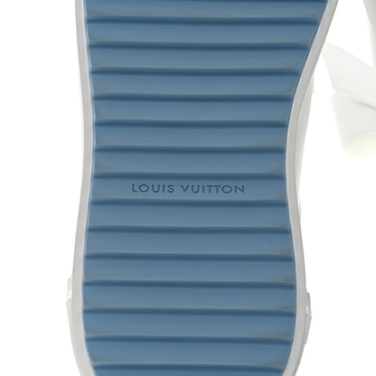 Louis Vuitton Calfskin Time Out Bow Sneakers 37.5 Blue 8 of 9