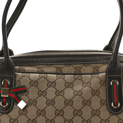 Gucci Monogram Small Princy Satchel Dark Brown 8 of 10