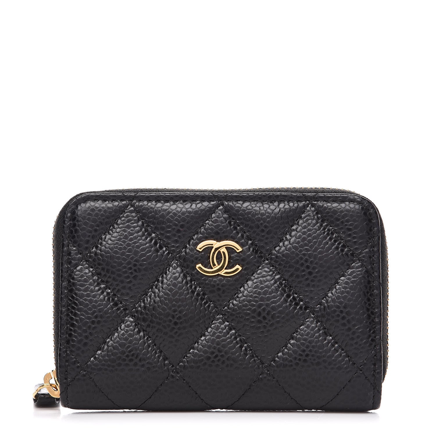 Chanel Caviar Quilted Zip Coin Purse Black 1 of 11