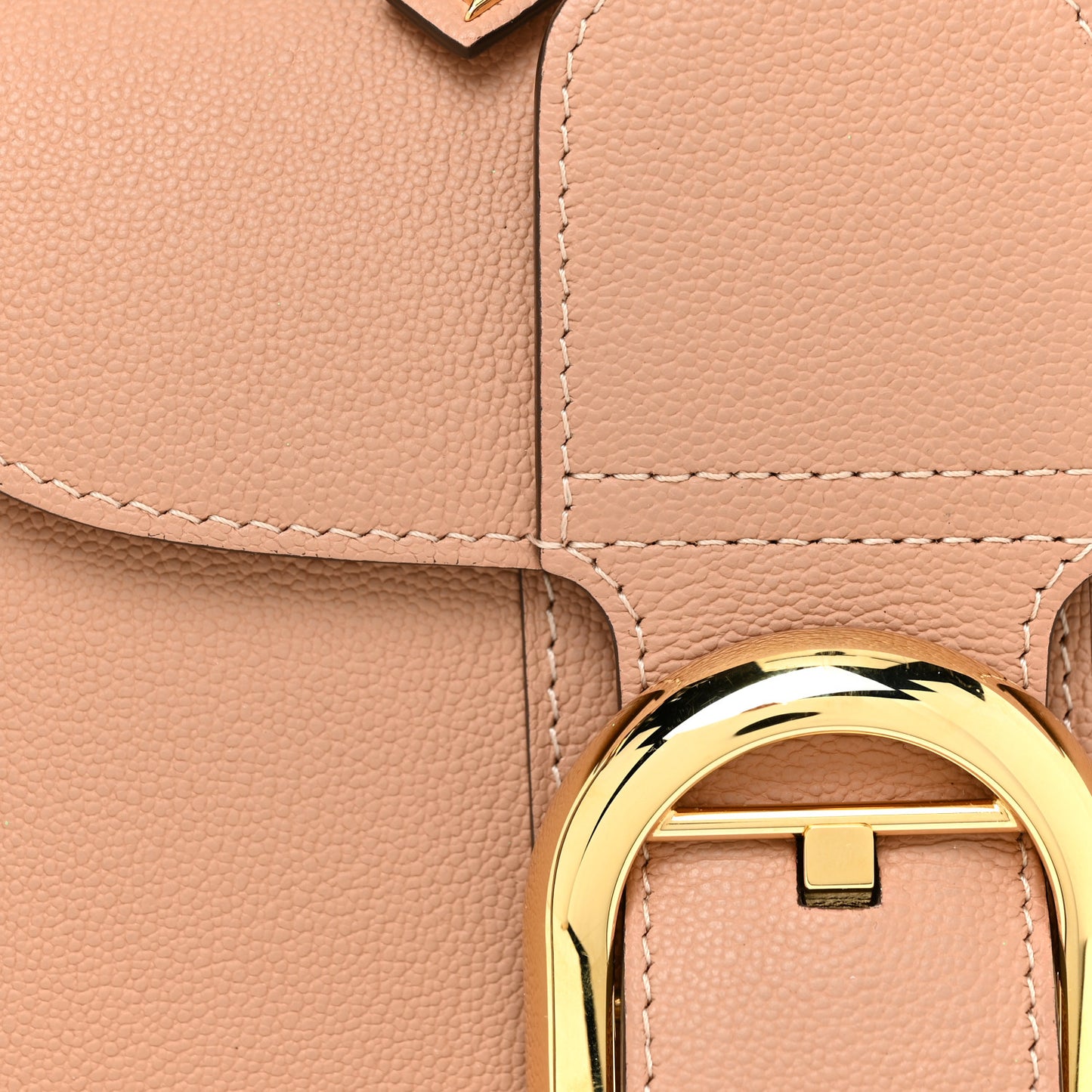 Grained Calfskin Mini Brillant Satchel Nude