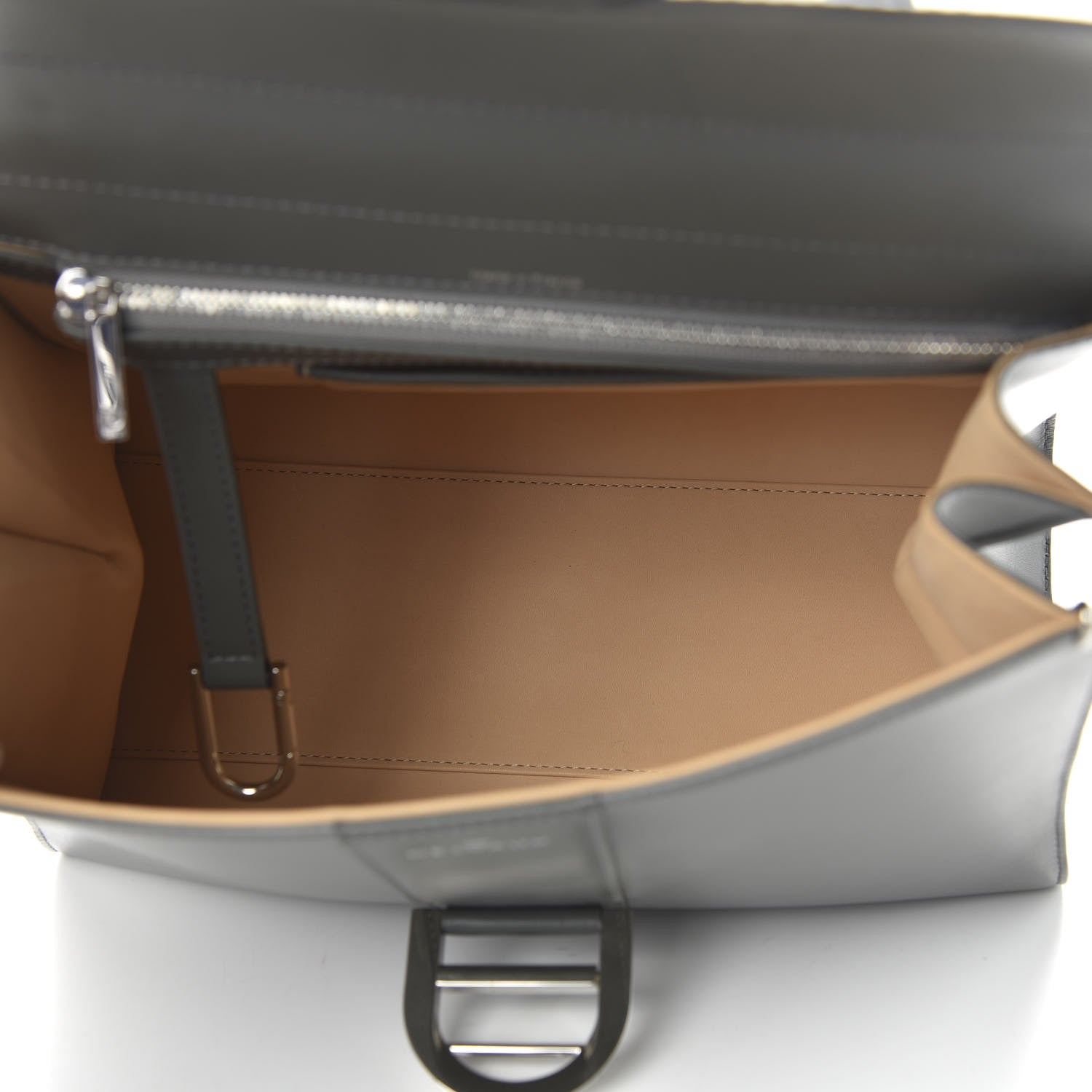 Delvaux Box Calfskin Brillant MM Satchel Dark Grey 5 of 10