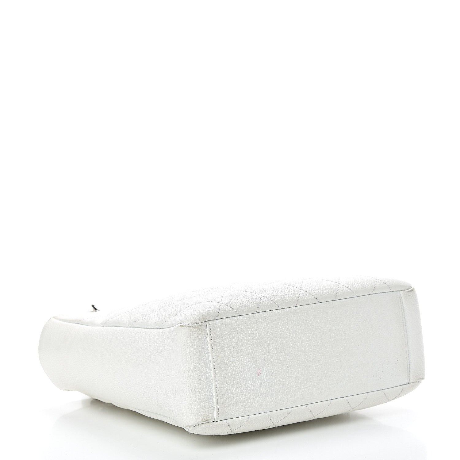 Chanel Caviar Quilted Petit Shopping Tote PST White 3 of 23