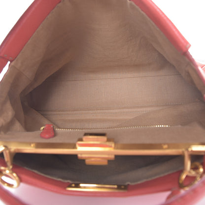 Fendi Cuoio Romano Selleria Large Peekaboo Iconic Satchel Coral 9 of 15