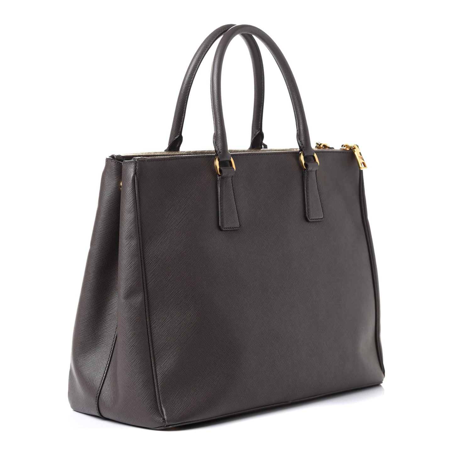 Saffiano Medium Galleria Double Zip Tote Caffe