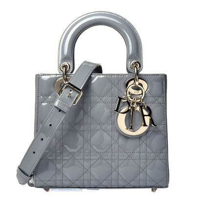 Christian Dior Patent Cannage Small Lady Dior Grey 1 of 9