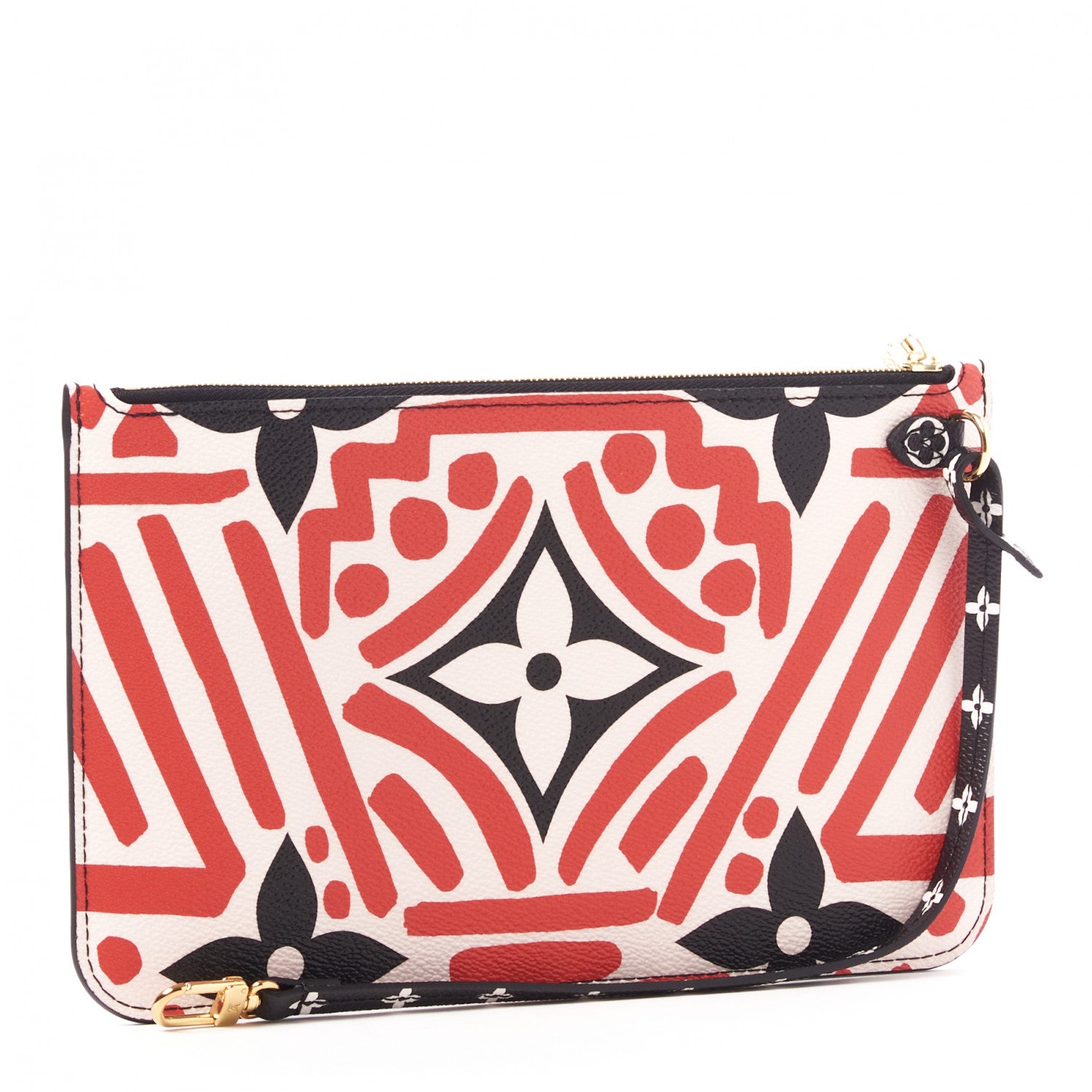 Louis Vuitton Monogram Giant Crafty Neverfull MM GM Pochette Creme Rouge Black 2 of 8